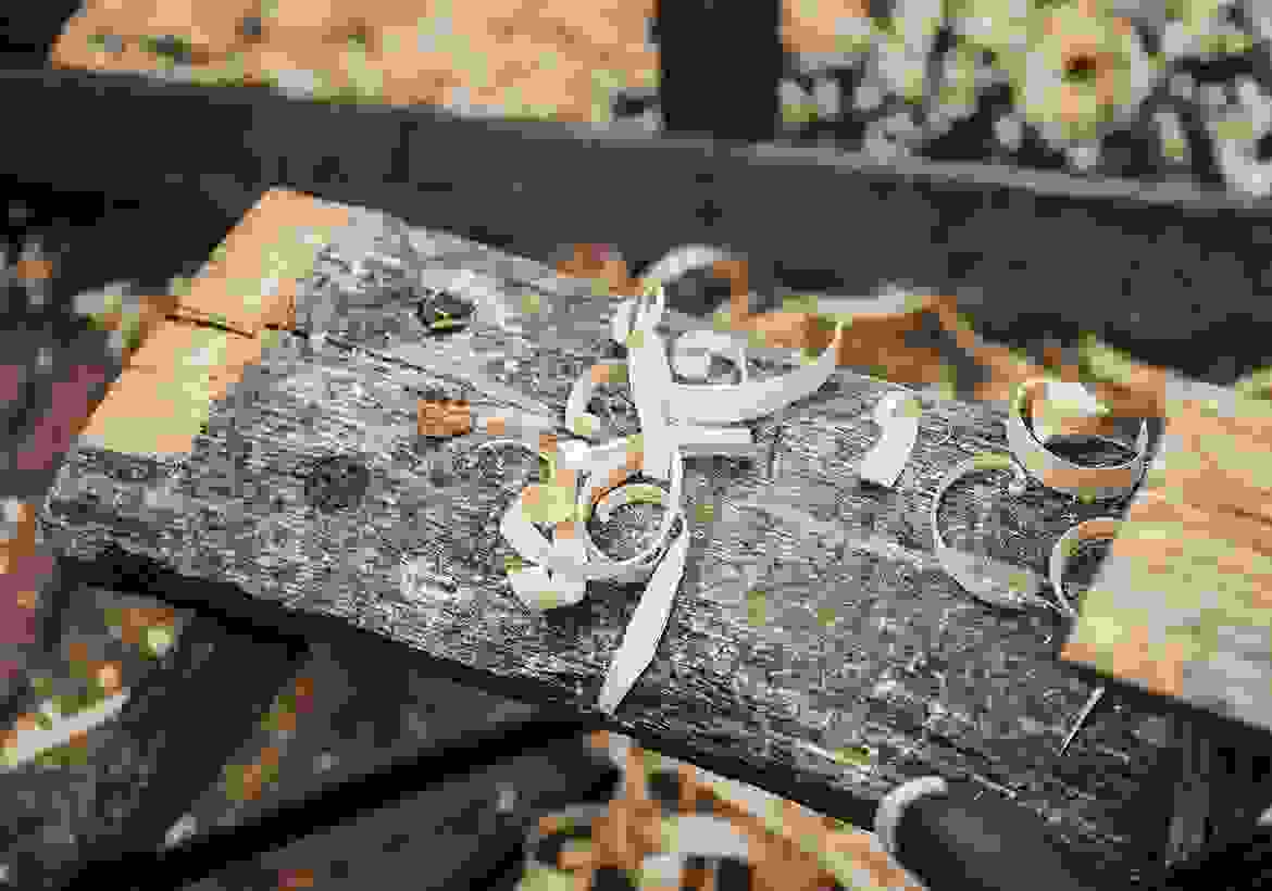 Craftsmen working on woodturning  at the lathe